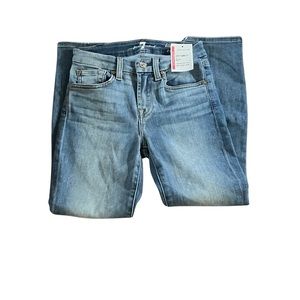 NWT seven for all mankind kimmie crop skinny jeans size 24”